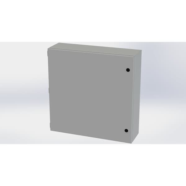 1/4 Turn Latch Electrical Enclosures, 20 in H, 6 in D, 20 in W, NEMA 3R, 4, 12, 13, Carbon Steel